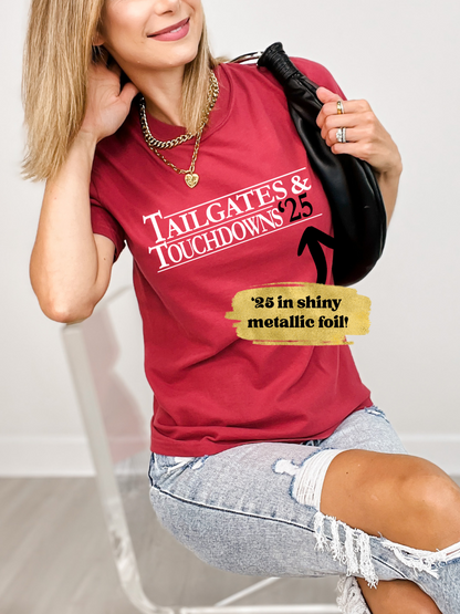Tailgates and Touchdowns Foil CUSTOM Game Day Graphic Tee