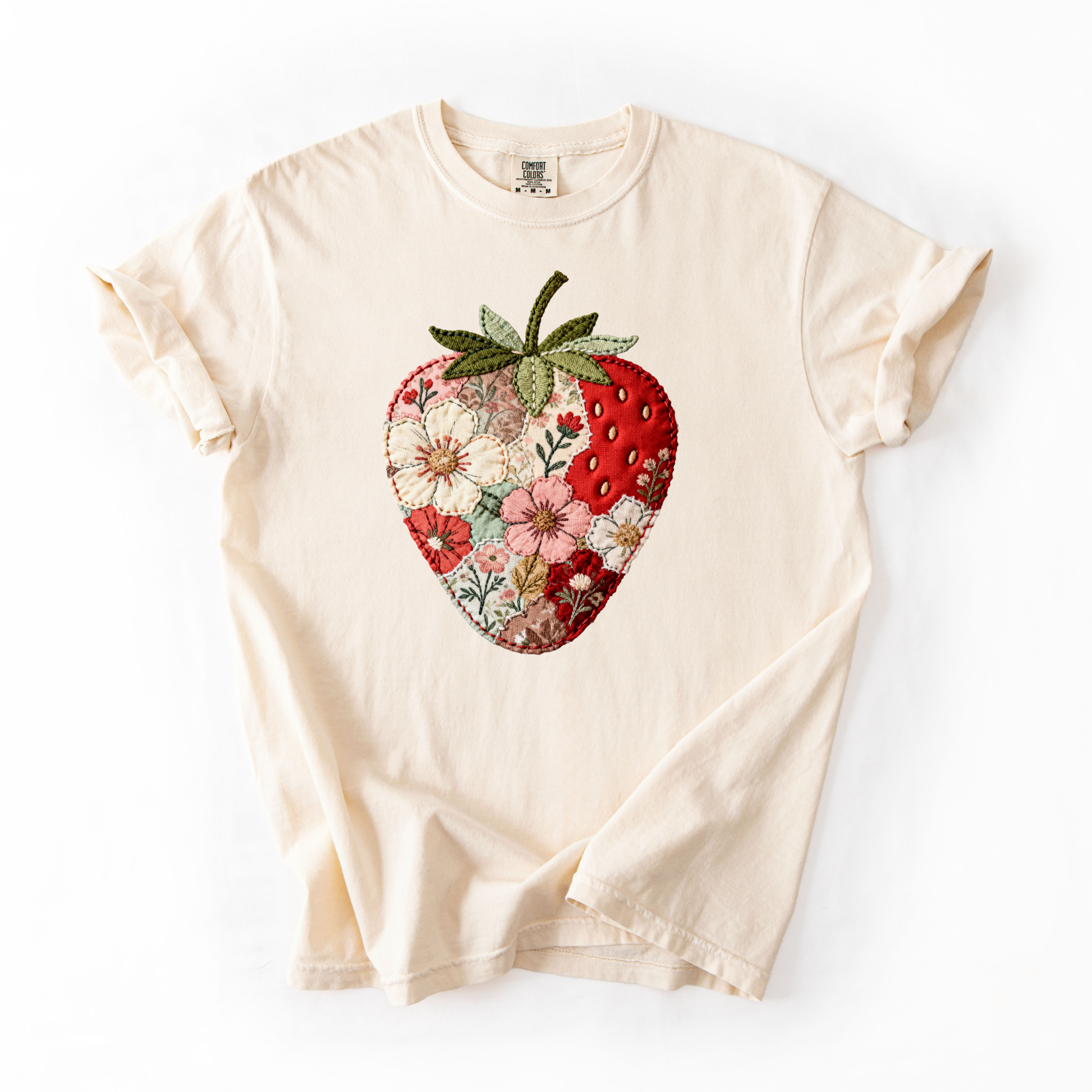 Patchwork Strawberry Graphic Tee