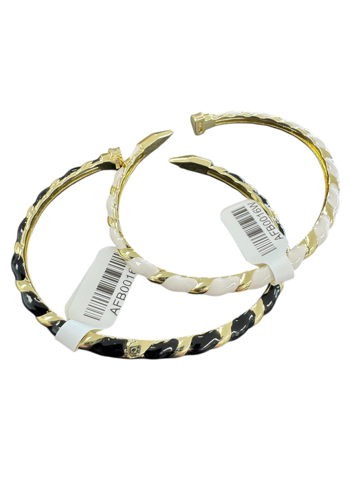 Gold Enamel Cuff Bracelet
