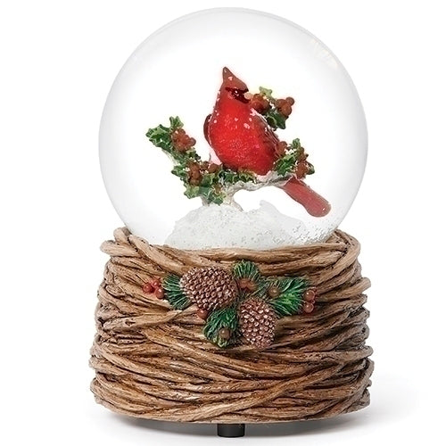 5"H MUSICAL DOME CARDINAL BRANCH BASE; 80MM