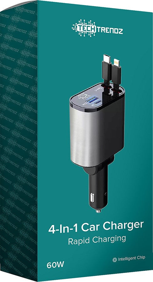 4-in-1 Retractable Car Charger