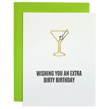 Chez Gagne Greeting Cards - Birthday Paper Clip Letterpress Card