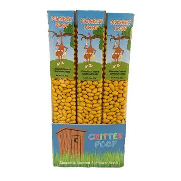 Poop, Chocolate Covered Sunny Seeds in 3 oz tubes
