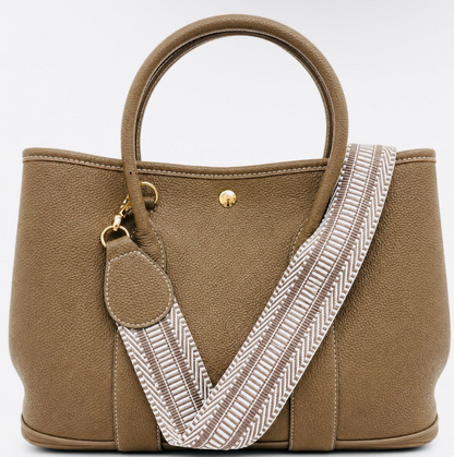 The Harbor Luxe Leather Tote- Camel