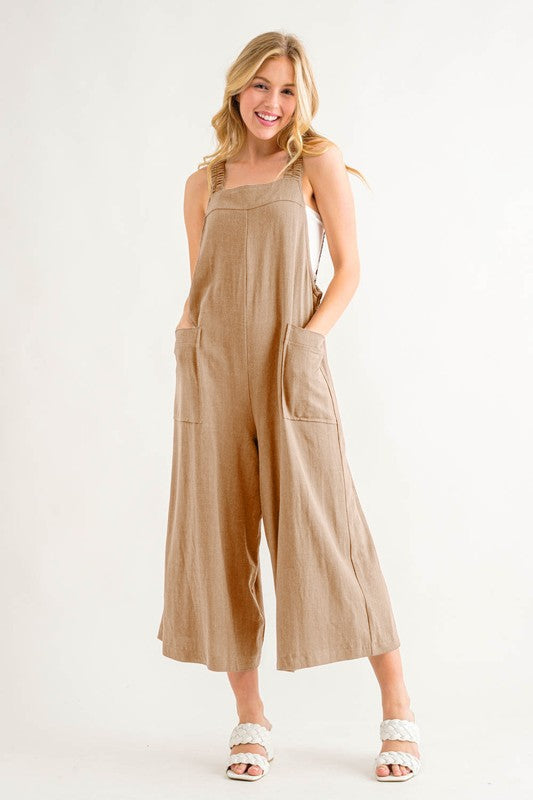 Wide Leg Backless Jumpsuit