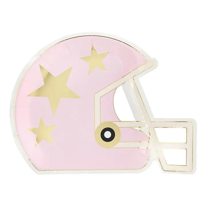 Pink Star Helmet Shaped Paper Plates