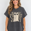 Black Gingham Spooky Ghosts Graphic Tee
