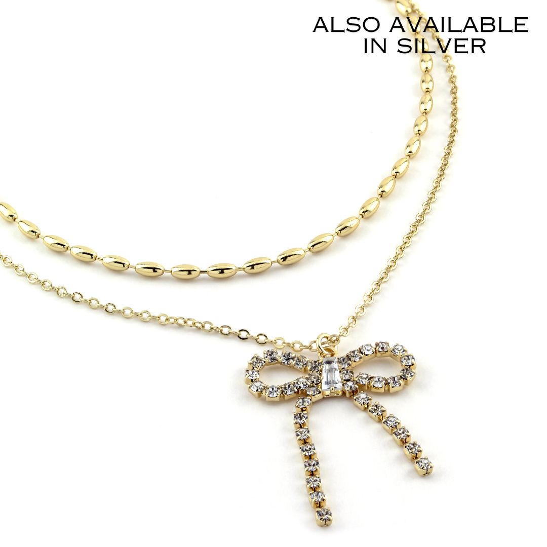 Dangling Bow Necklace