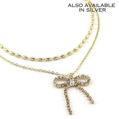 Dangling Bow Necklace