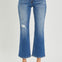 MID RISE BUTTON DOWN CROPPED FLARE JEANS