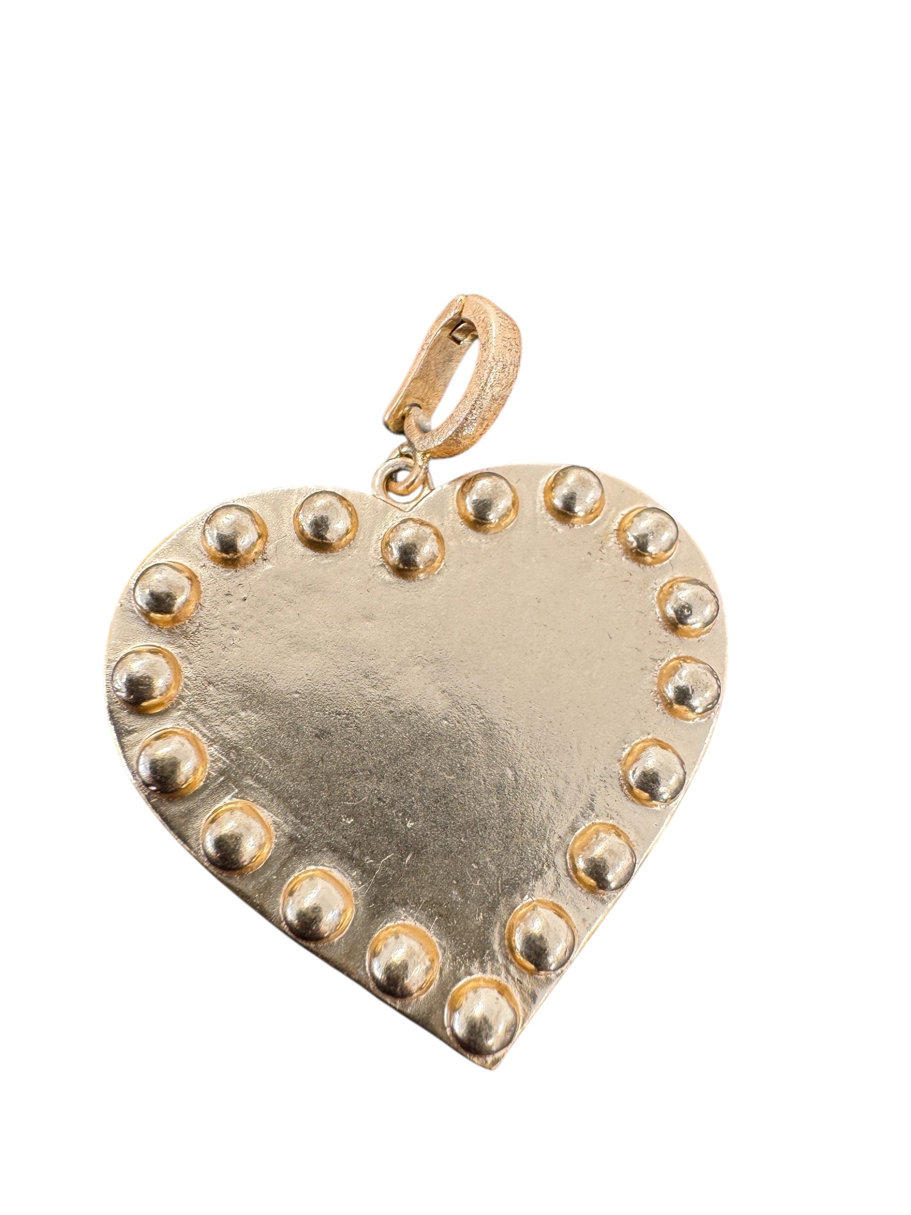 Matte Gold Large Heart Detachable Charm
