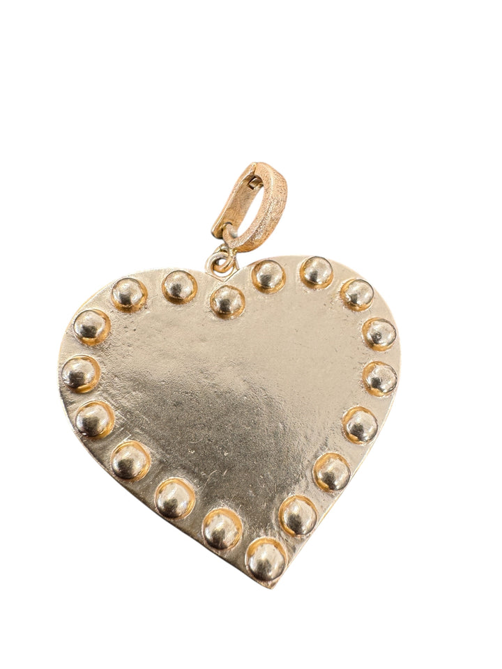 Matte Gold Large Heart Detachable Charm