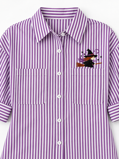Where's My Broom Button Up Blouse