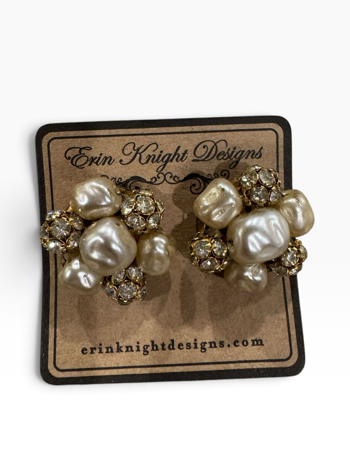 Pearl and Diamond Gilded Romance Earring