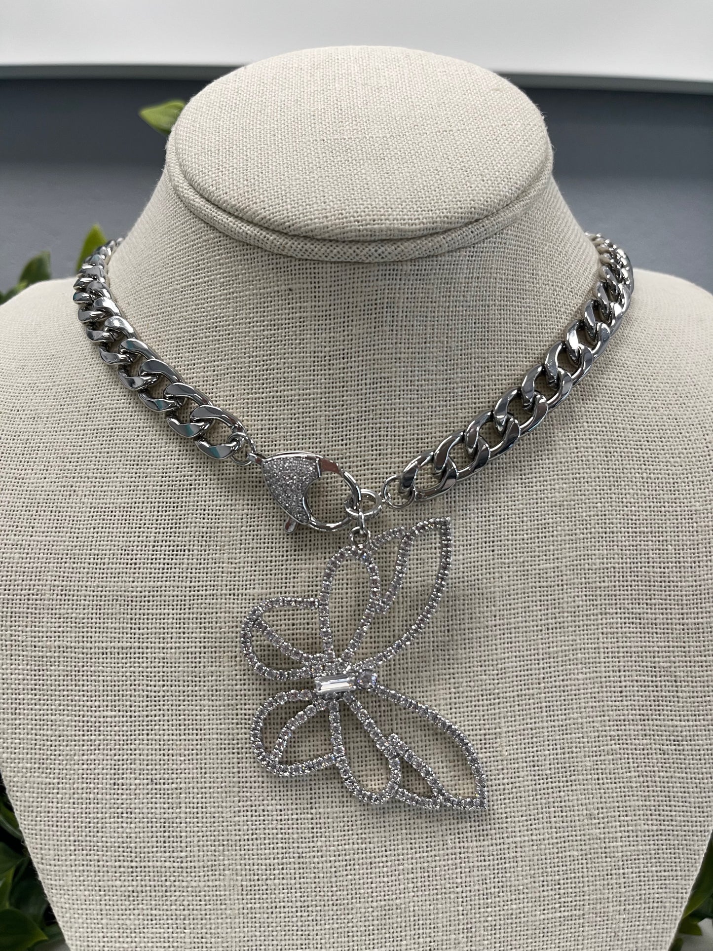 Butterfly CZ Necklace