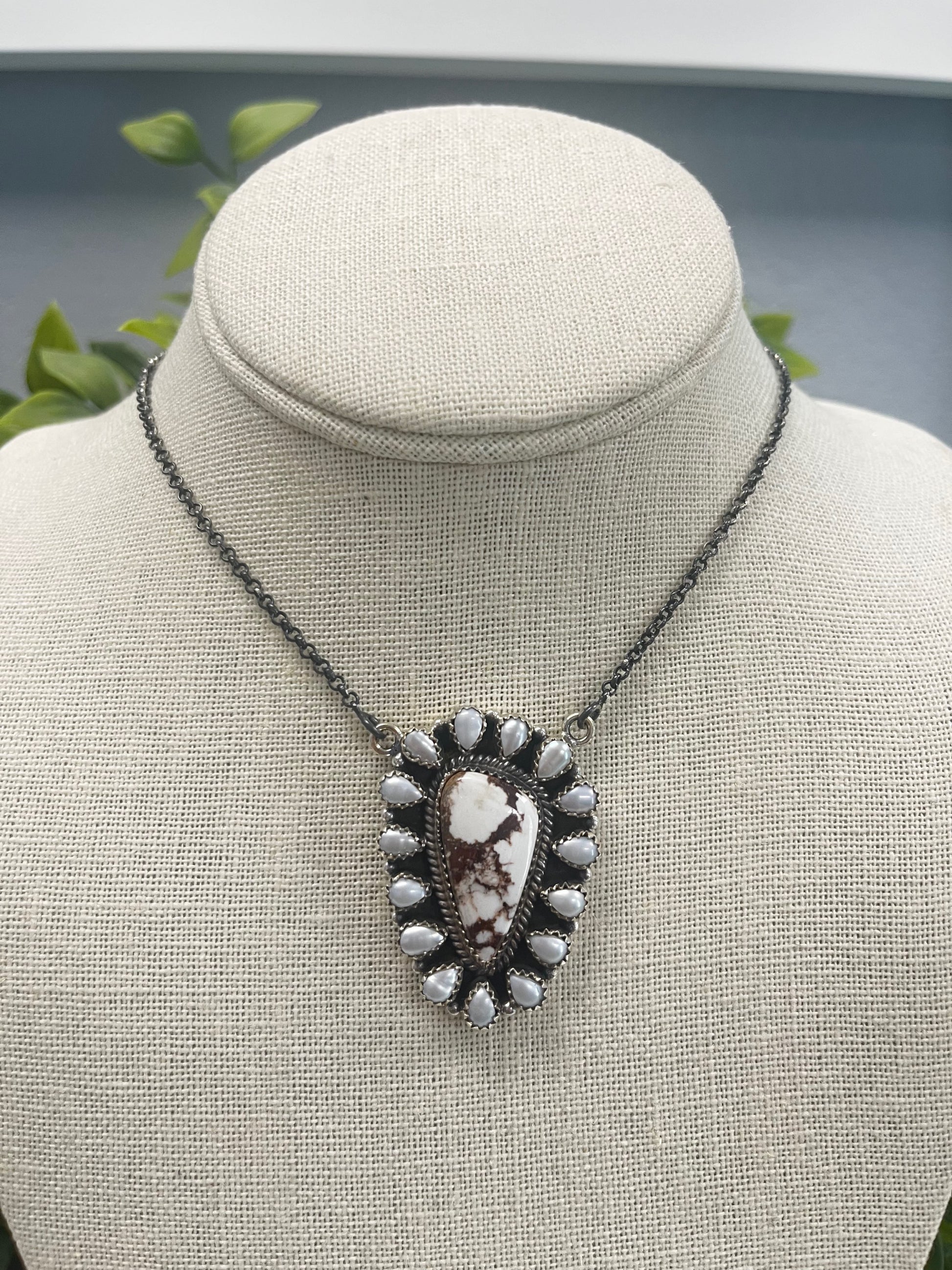18" Natural Stone Sterling Silver Mixed Necklaces - SET 1