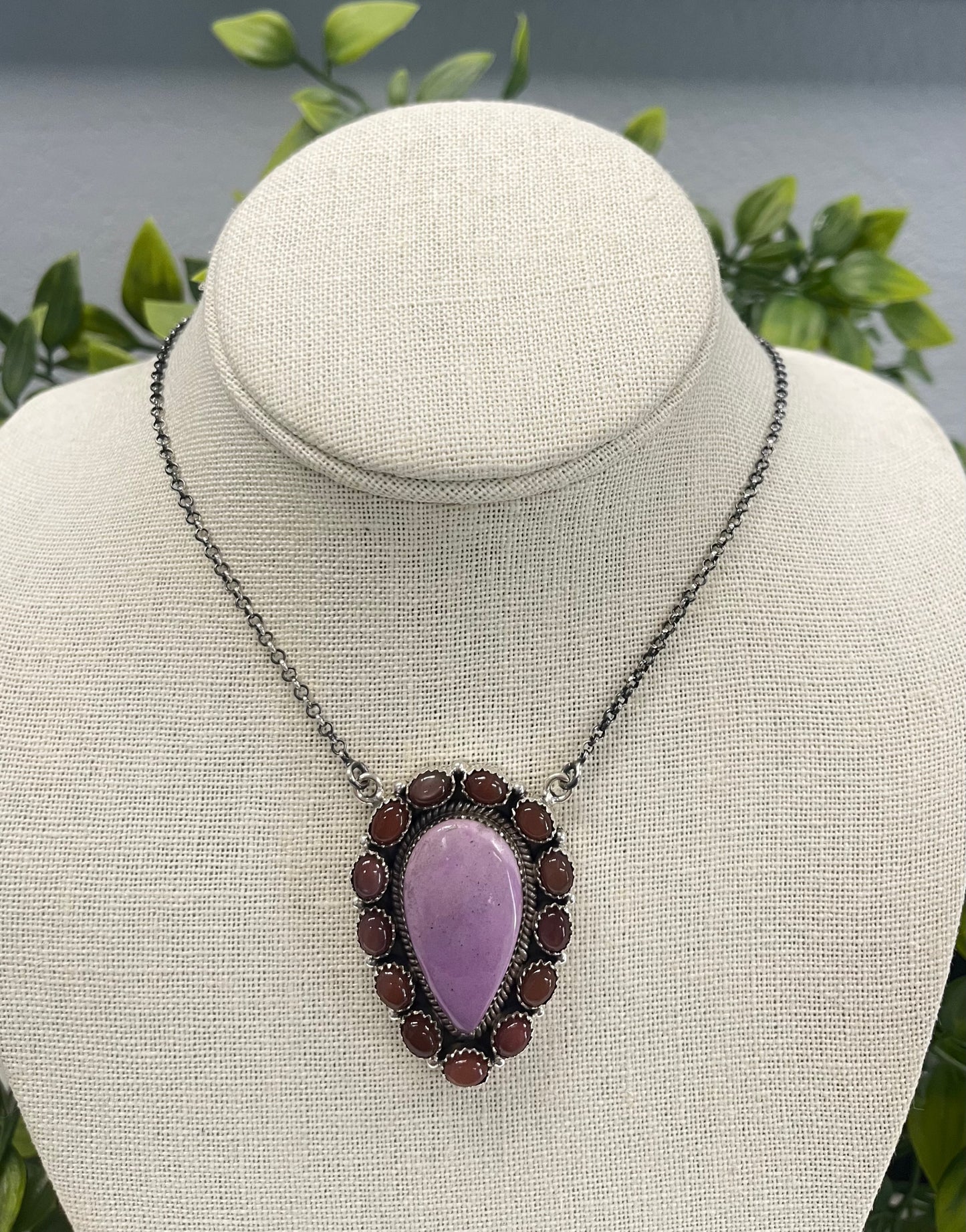 18" Natural Stone Sterling Silver Mixed Necklaces - SET 1