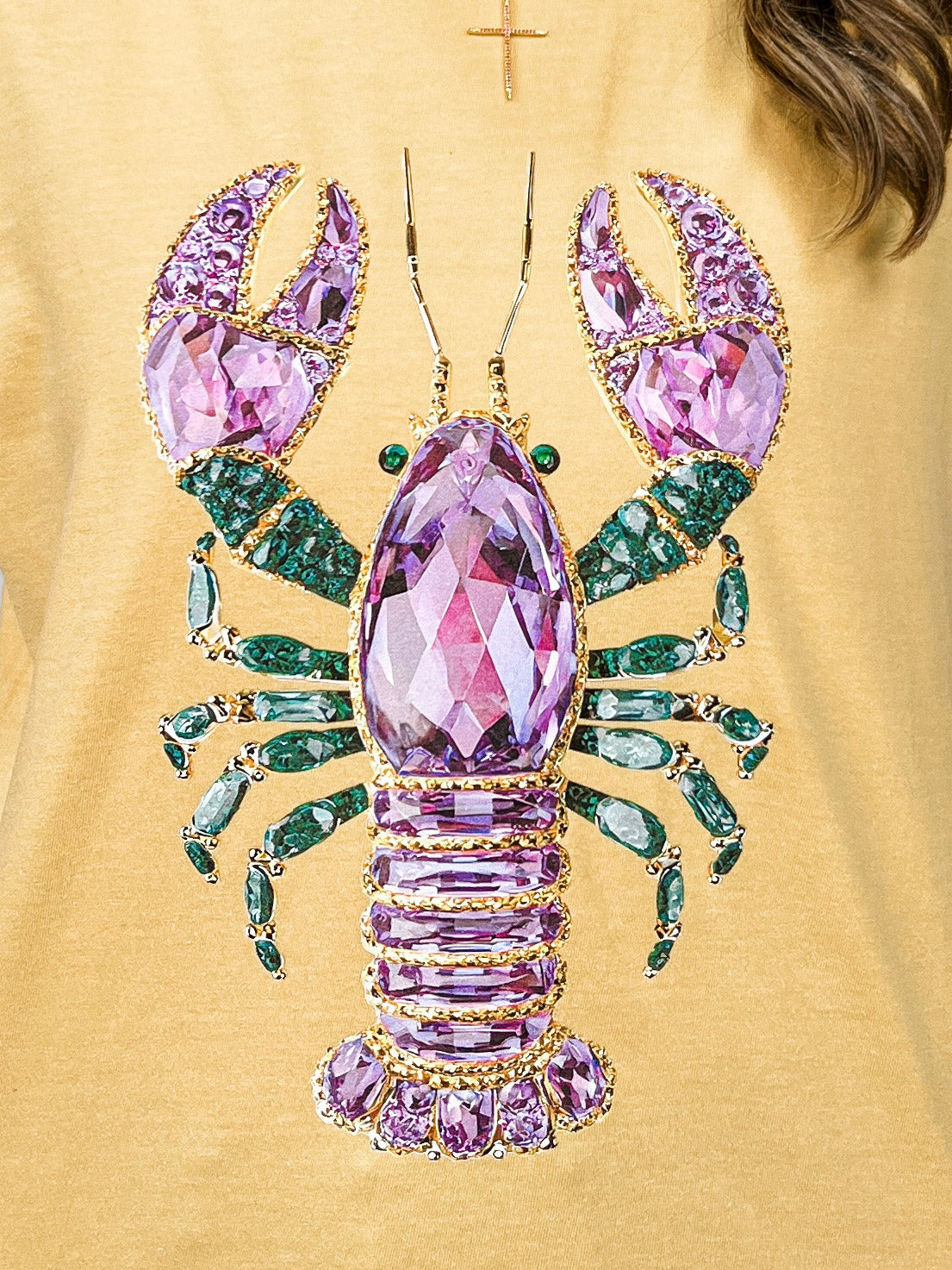Rhinestone Crawfish Graphic Tee