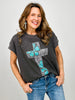 Turquoise Cross Graphic Tee