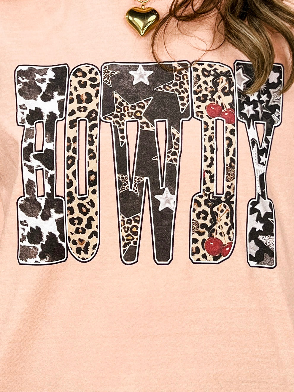 Cheetah Cherries Howdy Graphic Tee