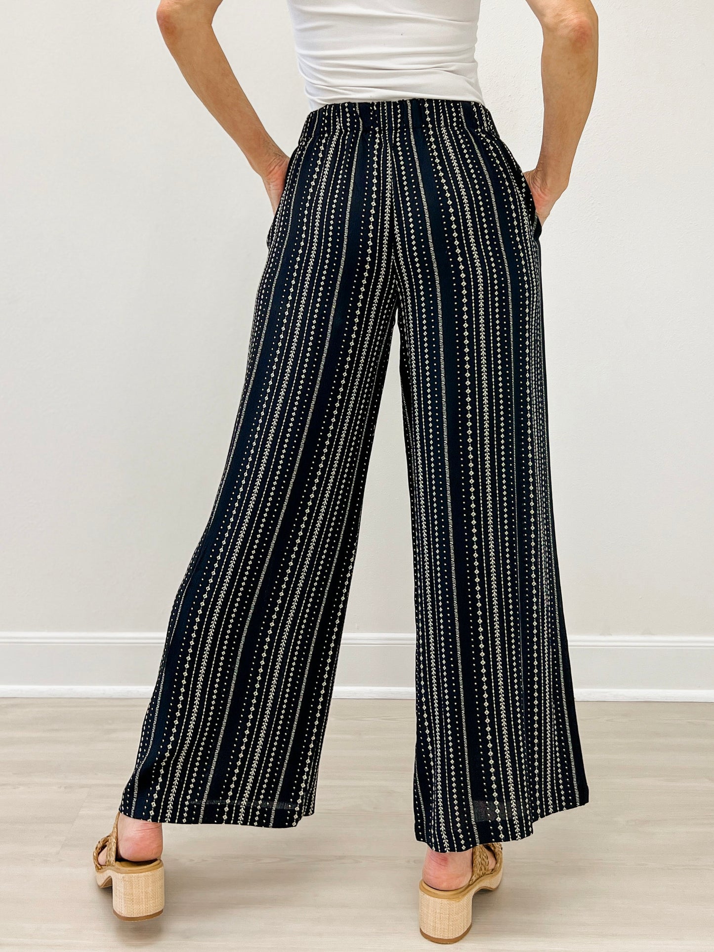 Flowy Wide Leg Printed Pants