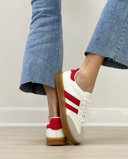 Colorful Striped Everyday Suede Sneaker