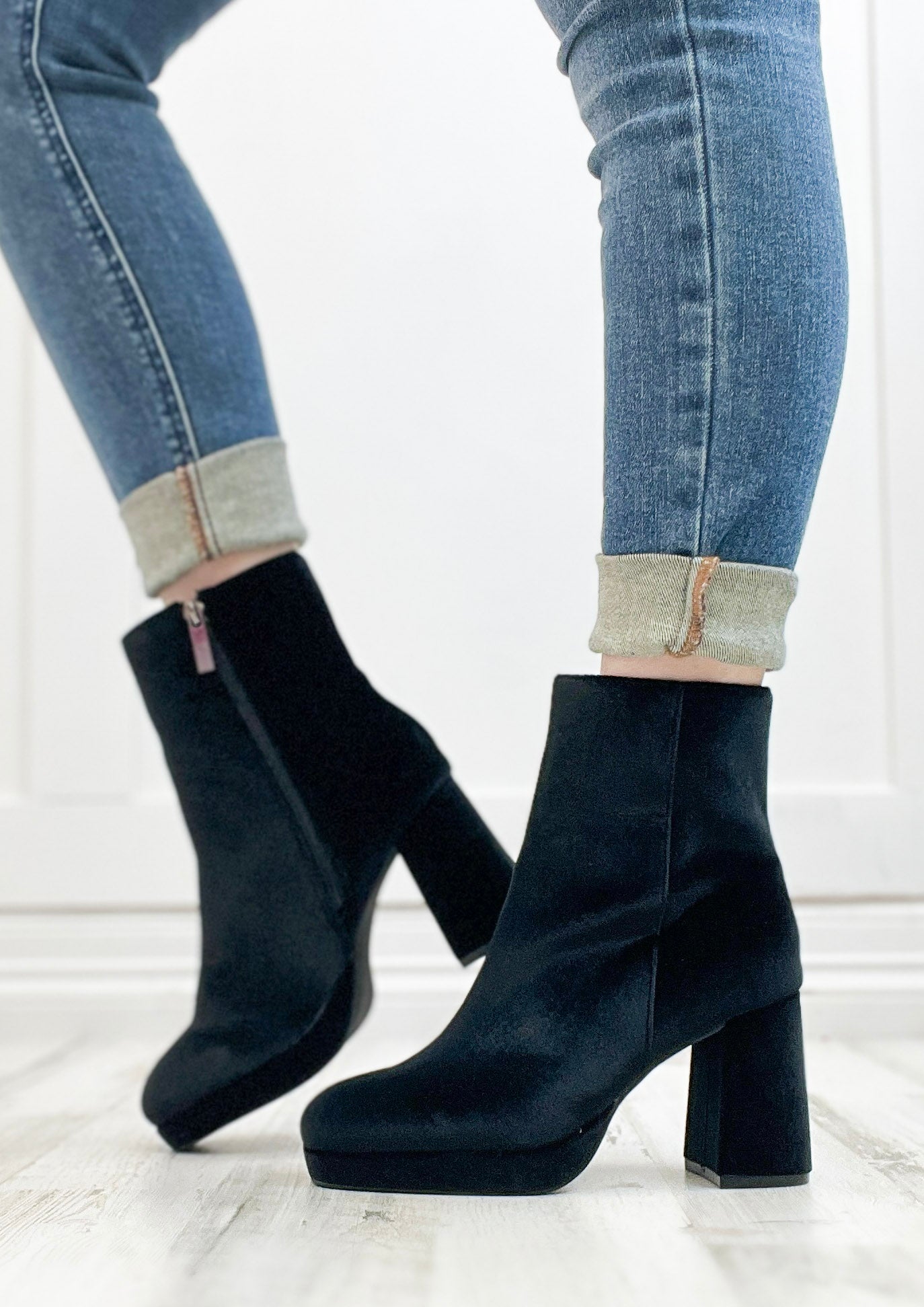 Corkys Slug Bug Booties In Black Velvet