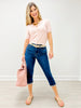 Judy Blue HEATWAVE High Waist Denim Capri with Single Cuff