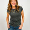 Ribbed Cap Sleeve T-shirt