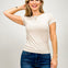Short Sleeve Garment Dye Ribbed Top