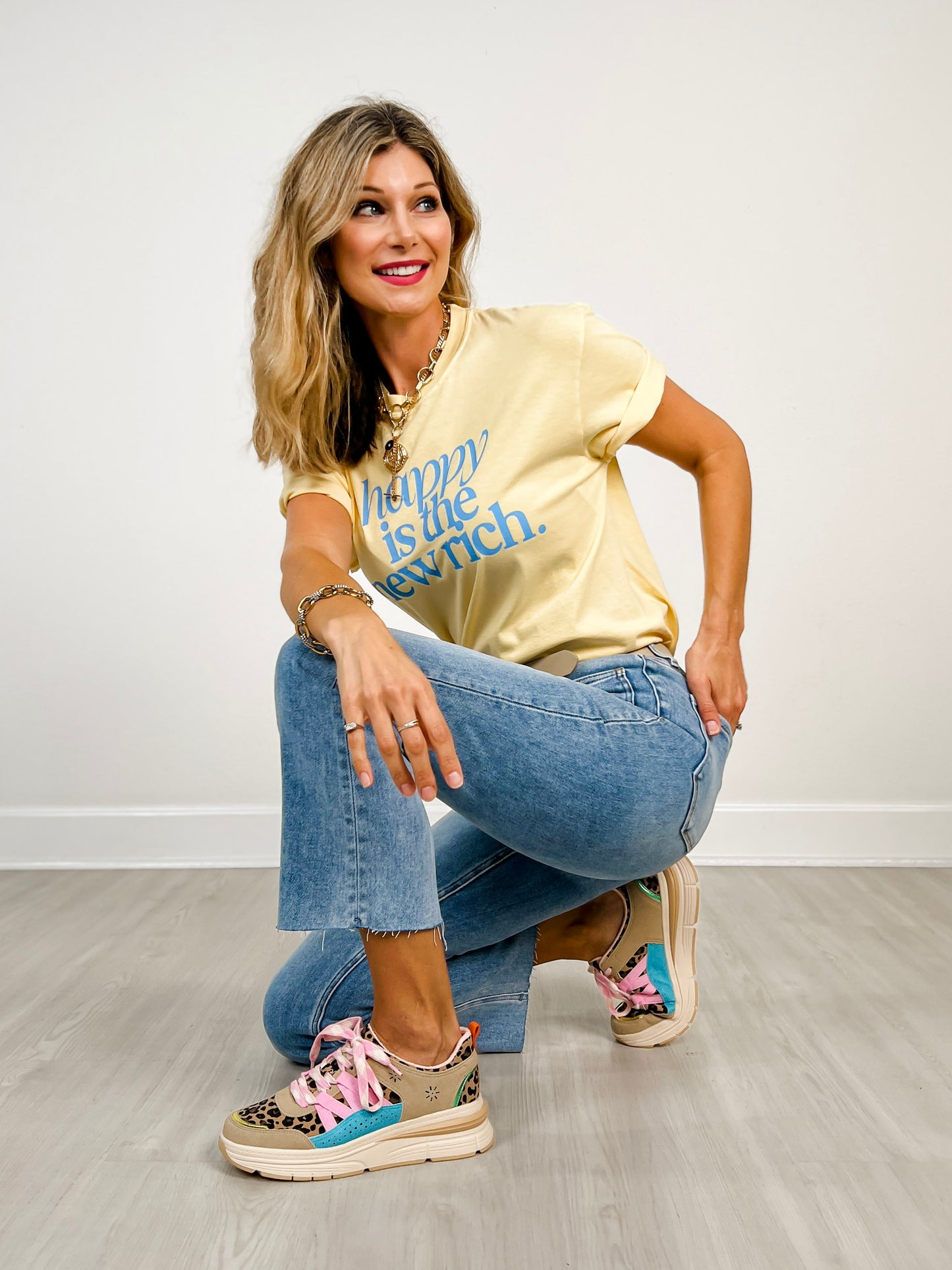 Happy Is The New Rich Graphic Tee