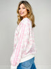 Double Line Floral French Terry Sweatshirt