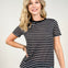 Everyday Short Sleeve Striped Crew Neck Top
