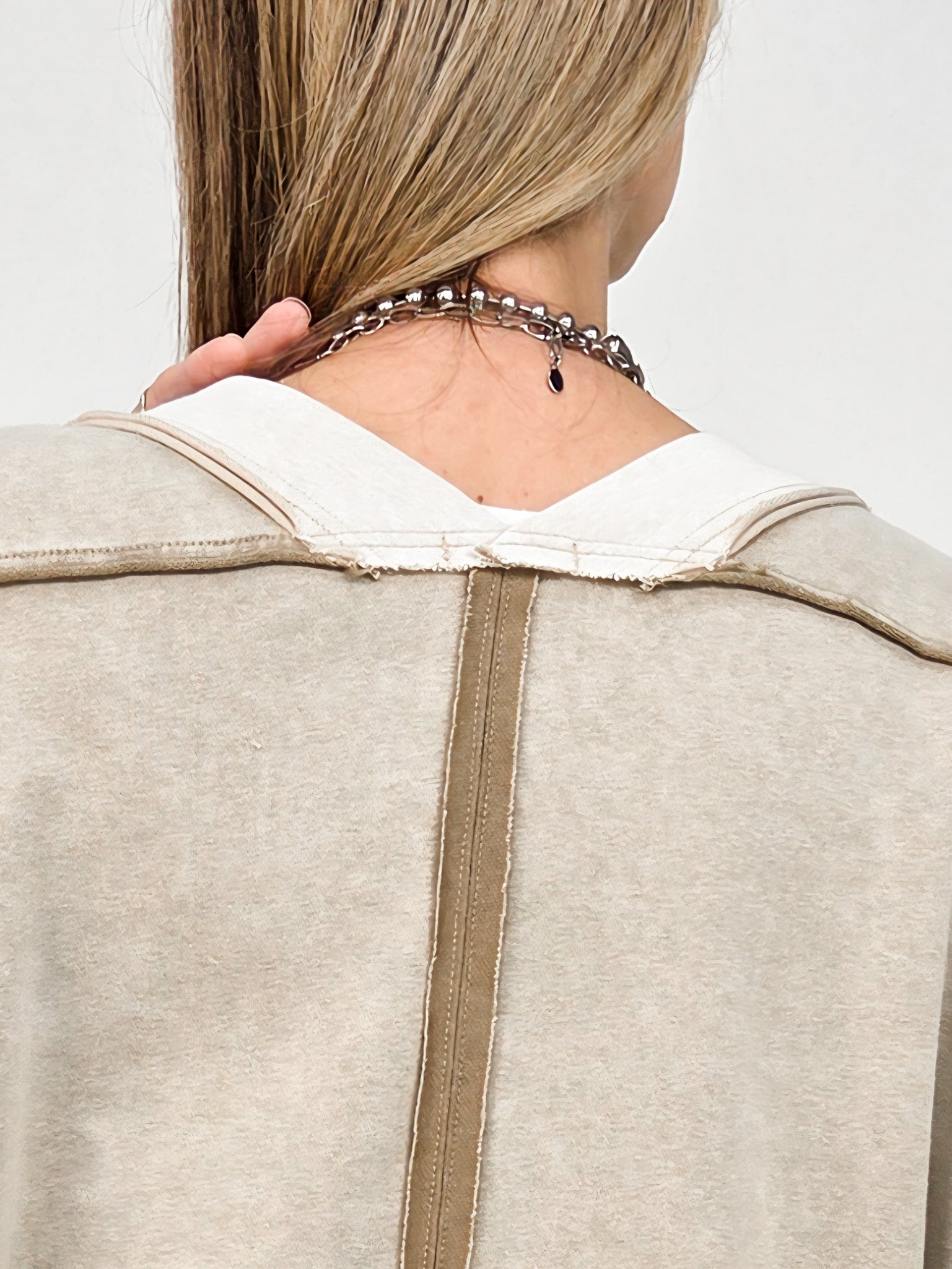 Long Sleeve V-Neck Top with Side Slits and Hi-Lo Hem