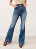 Judy Blue DOUBLE TROUBLE High Waist Flare Jeans PETITE/REGULAR