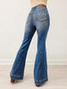 Judy Blue DOUBLE TROUBLE High Waist Flare Jeans PETITE/REGULAR