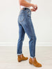 Judy Blue LEGEND Hi-Rise Bleach Splash Boyfriend Jeans