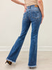 Judy Blue HARDY High Rise Double Button Frayed Hem Jeans