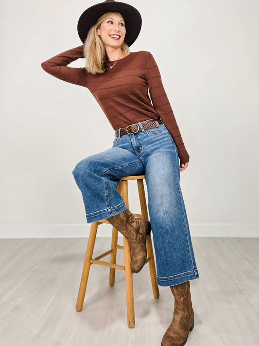 Judy Blue DENIM REVIVAL Mid-Rise Cropped Jeans