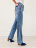 Judy Blue MADDY High Waist Tummy Control Knee Destroy Straight Jeans
