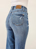 Judy Blue MADDY High Waist Tummy Control Knee Destroy Straight Jeans