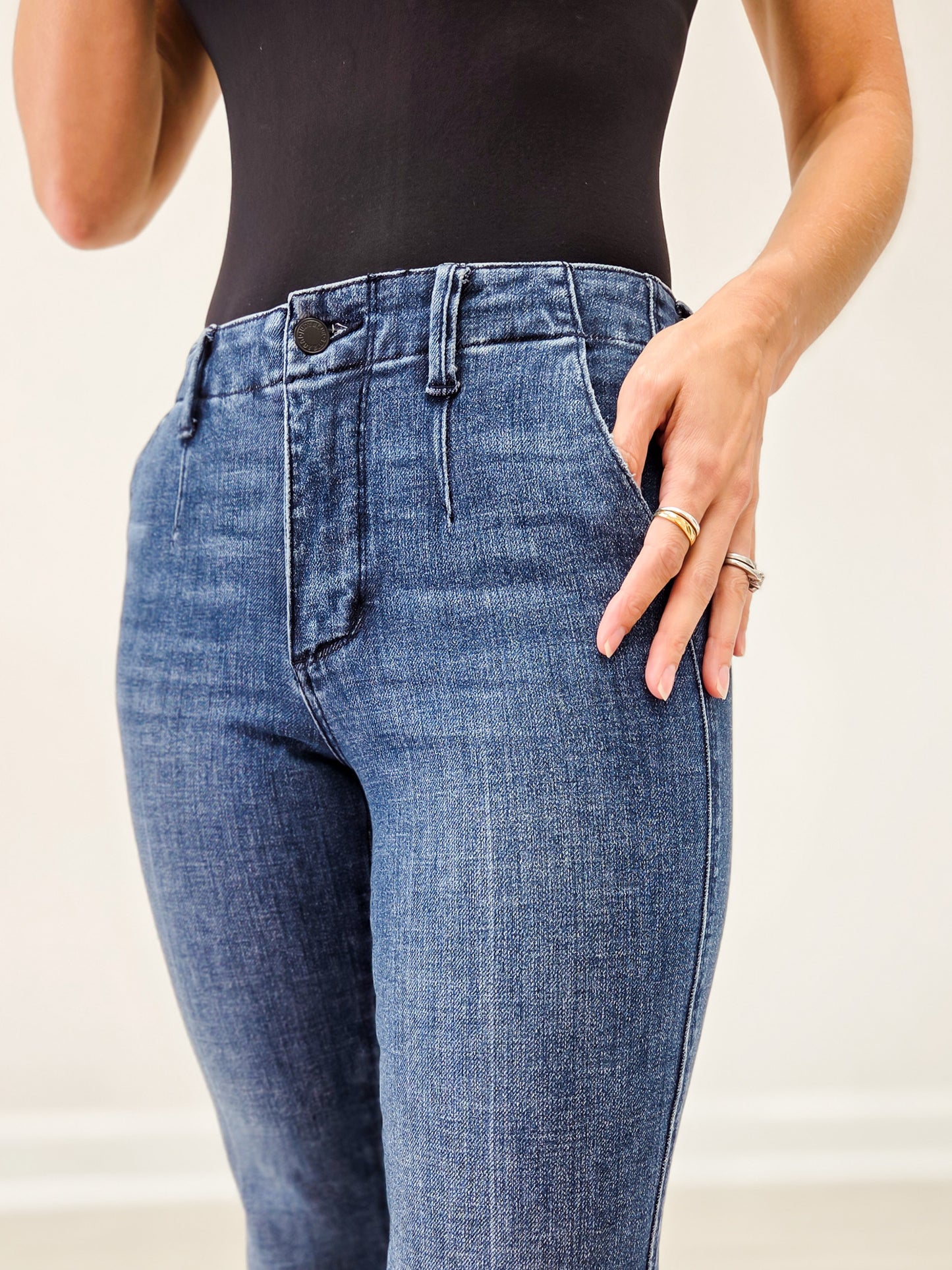 Judy Blue "Slay All Day" Mid-Rise Bootcut Trouser Jeans