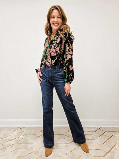 Judy Blue HIGH SOCIETY High-Waist Trouser Leg Jeans in 3 Inseams