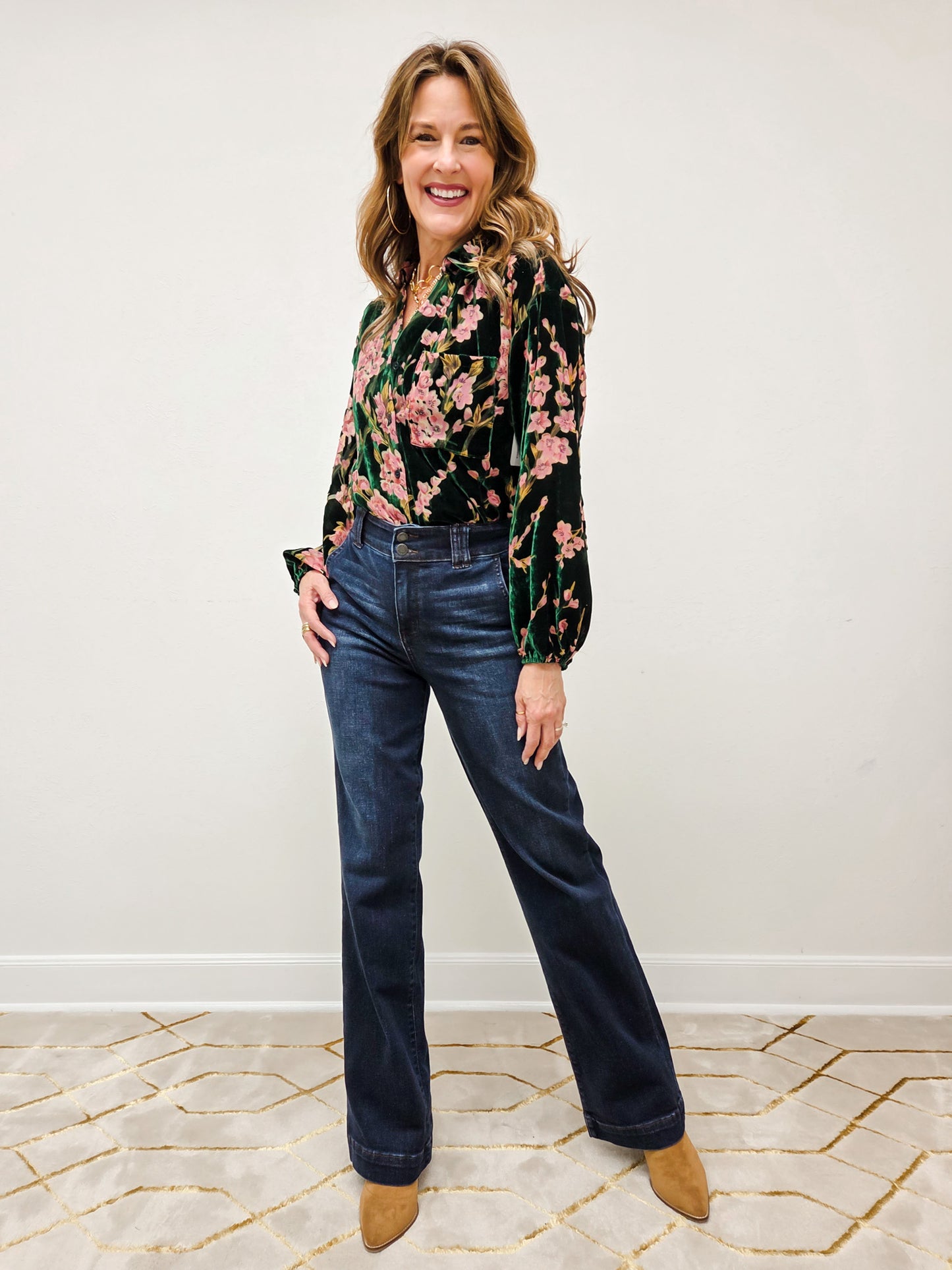 Judy Blue HIGH SOCIETY High-Waist Trouser Leg Jeans in 3 Inseams