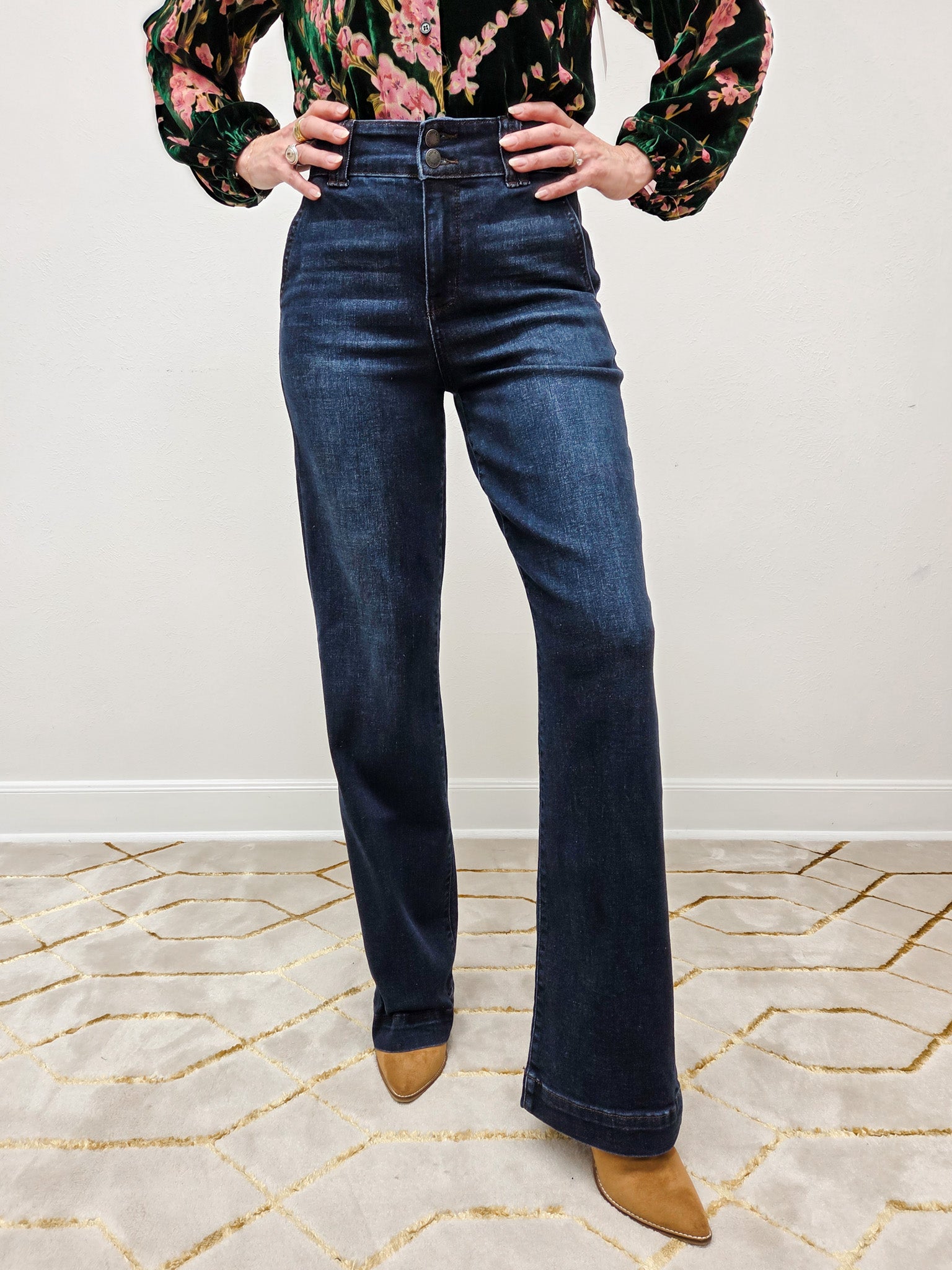 Judy Blue HIGH SOCIETY High-Waist Trouser Leg Jeans in 3 Inseams