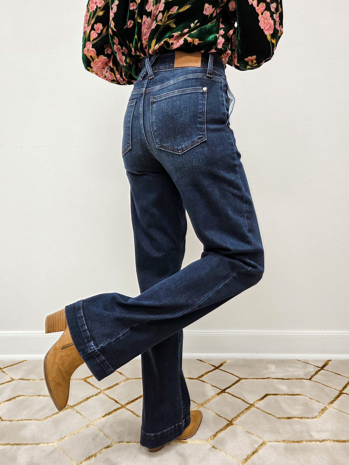 Judy Blue HIGH SOCIETY High-Waist Trouser Leg Jeans in 3 Inseams