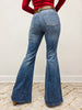 Judy Blue TRUE DIRECTION Mid-Rise Flare Double Angular Seam Jeans