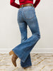 Judy Blue TRUE DIRECTION Mid-Rise Flare Double Angular Seam Jeans