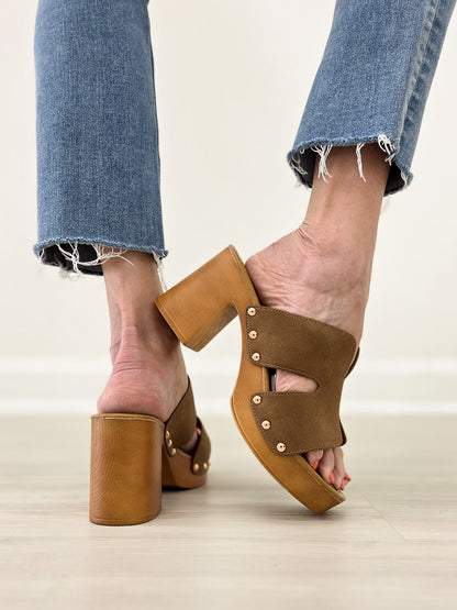 H Strap Chunky Studded Clog