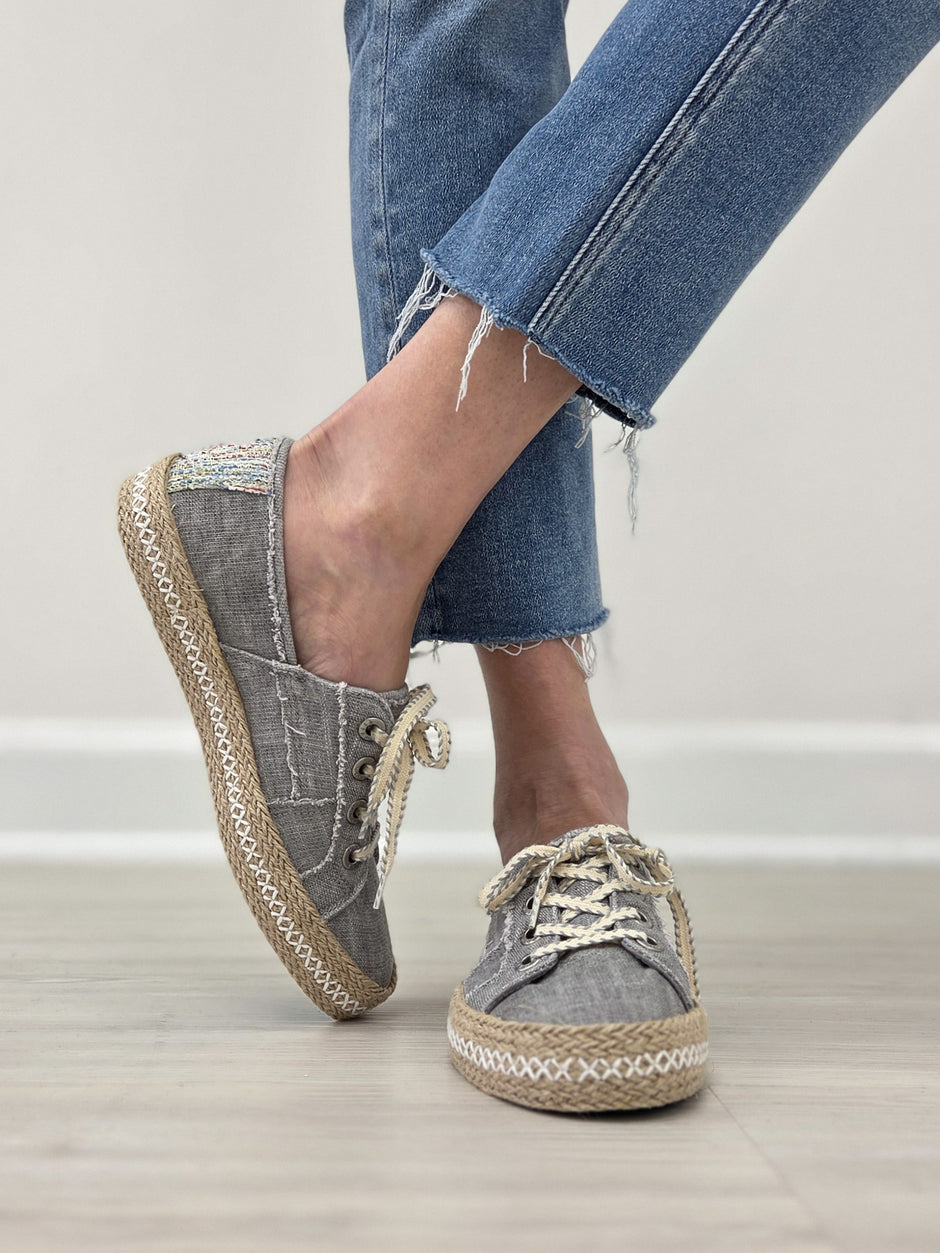 Blowfish Malibu Buenos Slip-On Tennis Shoes in Fog Grey